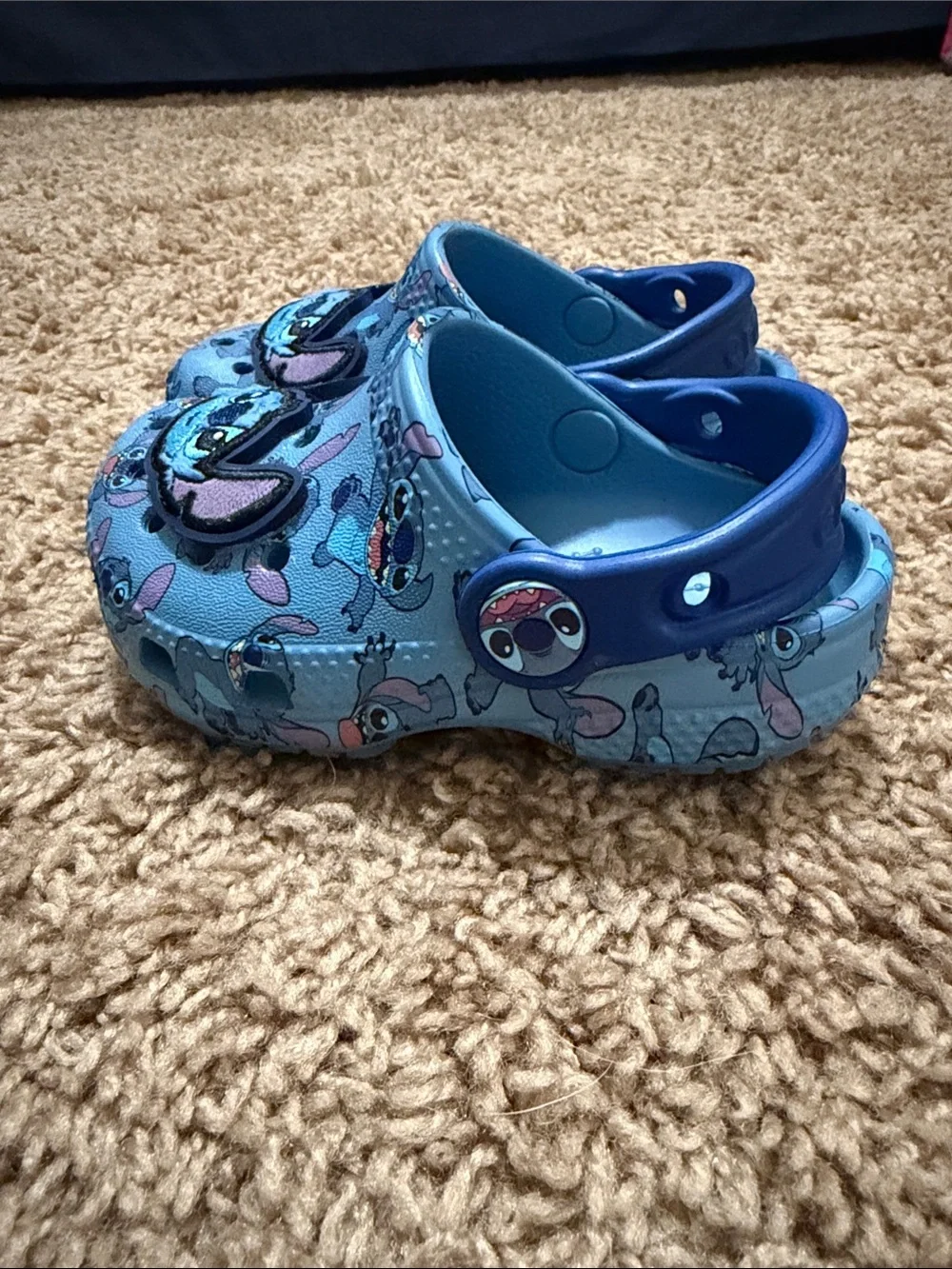 Blue Kids Character Clog Shoes - Stitch Design